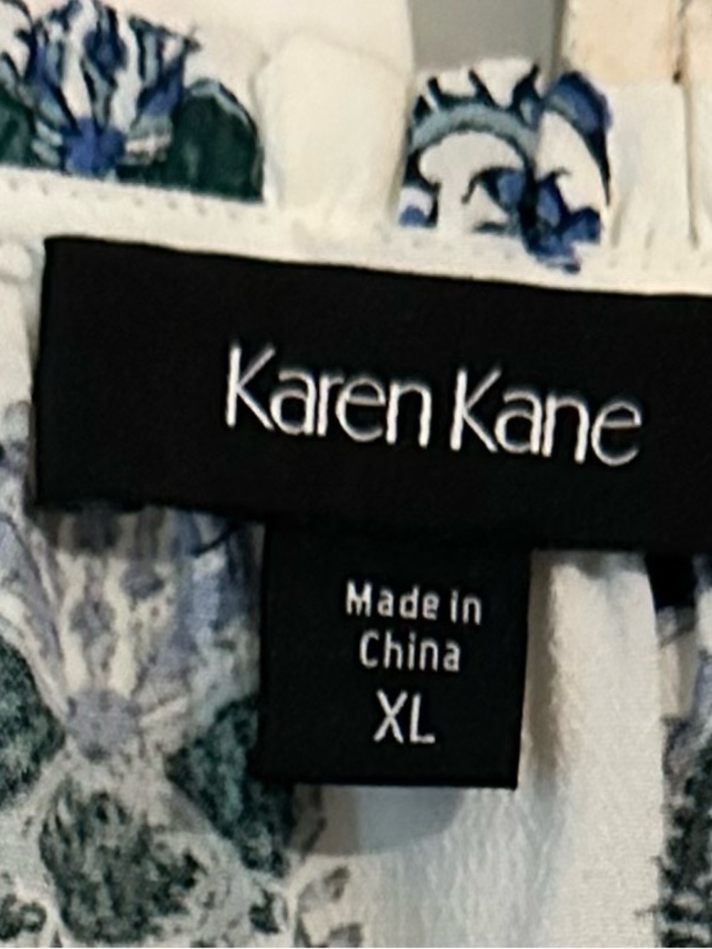 NWT Aquamarine Peasant Blouse Size XL by Karen Kane - Picture 6 of 10